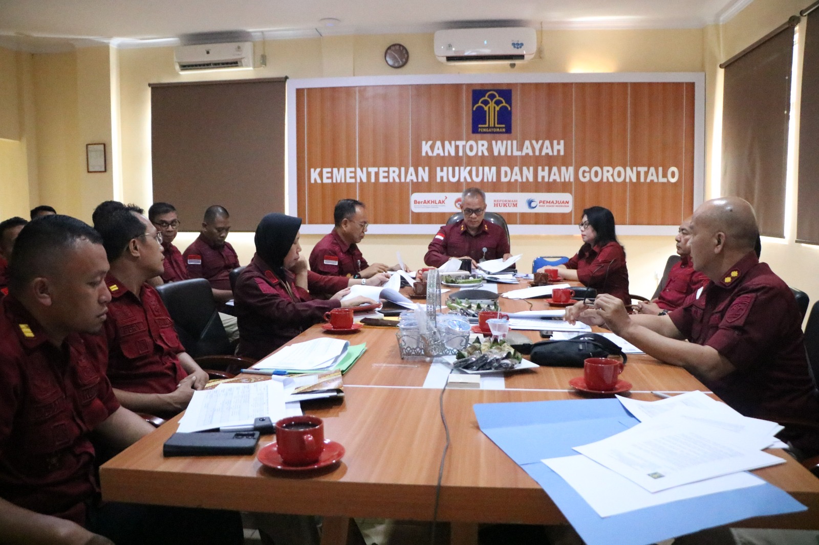 Bapas Gorontalo Ikut Rapat Transparansi Roadmap di Kanwil Kemenkumham Gorontalo